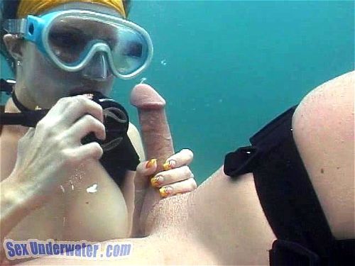 Sex underwater on the sea