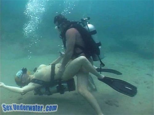 Sex underwater on the sea