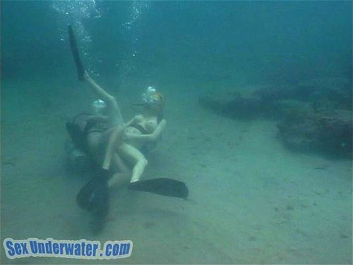 Sex underwater on the sea