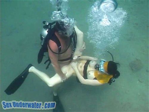 Sex underwater on the sea