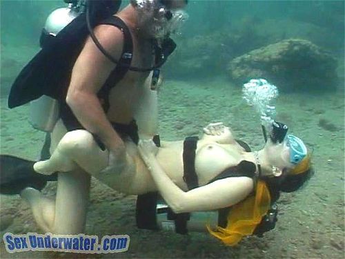 Sex underwater on the sea