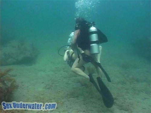 Sex underwater on the sea