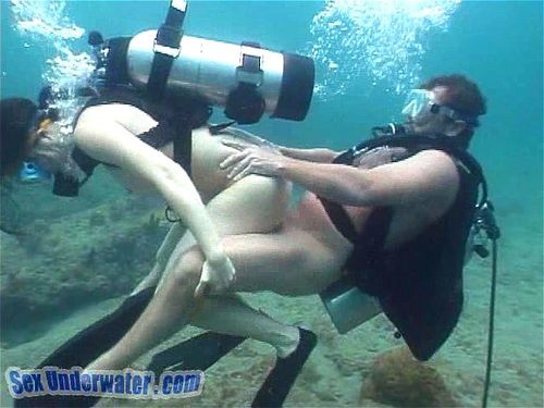 Sex underwater on the sea