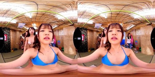 asian, vr group, pov, vr, virtual reality