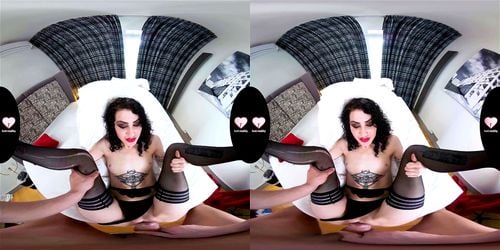 anal, virtual reality, gothic tattooed slut, vr goth
