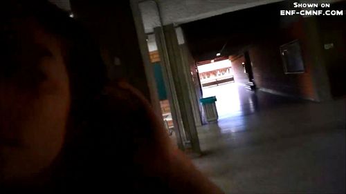Latin Exhibitionist in Hotel Hallways