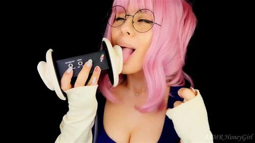 solo, cute, asmr ear licking, roleplay