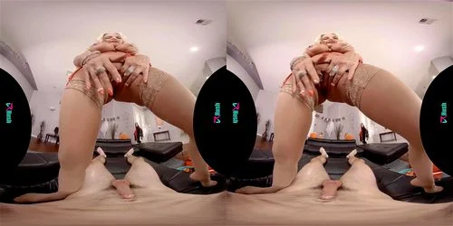 virtual reality, pov, big tits, blonde