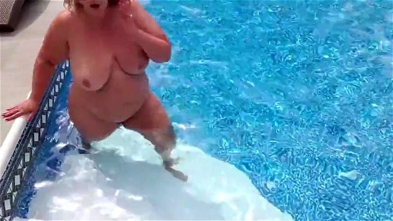 Ursula in the pool