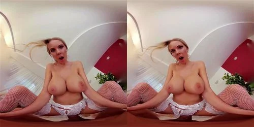blonde, big tits, virtual reality, vr