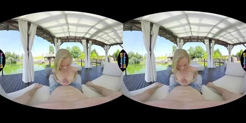 vr, virtual reality, blonde, sexy