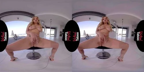 blonde, virtual reality, big tits, vr
