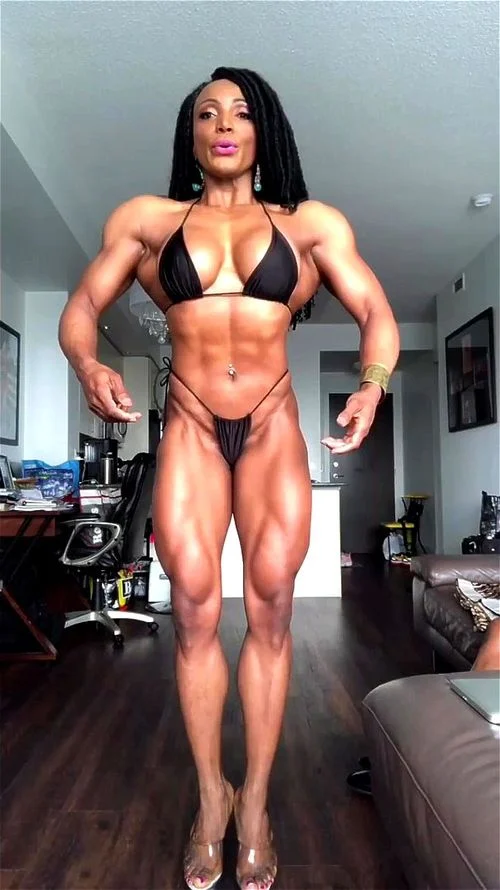strong woman, public, solo, female muscle