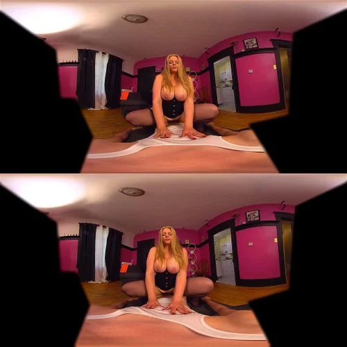 virtual reality, blonde, big tits, big ass