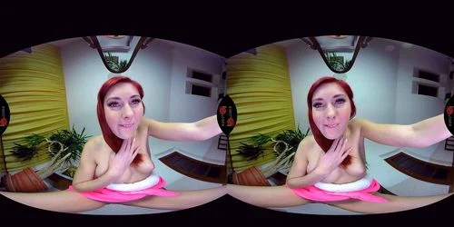pov, redhead, vr, virtual reality