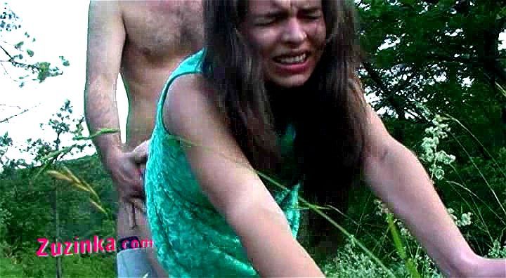 Zuzinka loves fucking her tight pussy outdoor