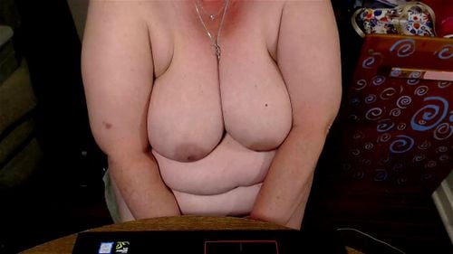 big tits, masturbation solo, toy, fat belly