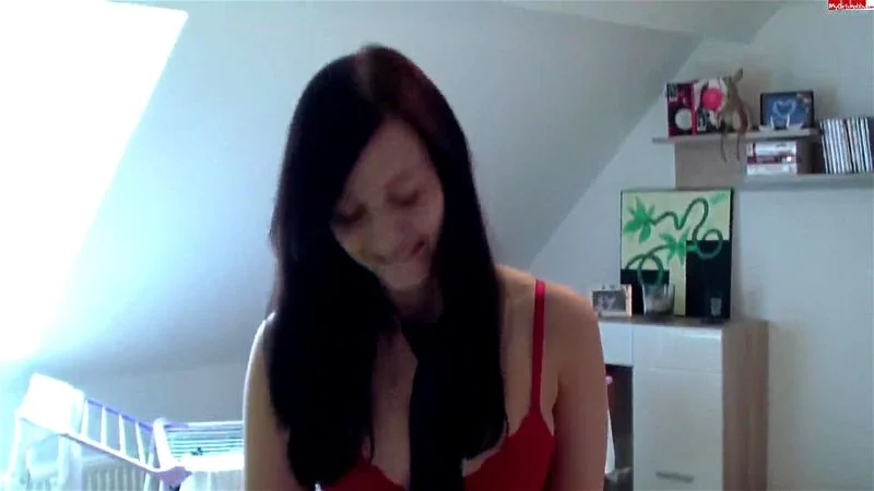 Chloe in red lingerie Chloe in red lingerie