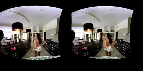 hot, brunette, solo, virtual reality