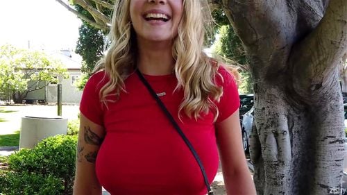 jiggling tits, big tits, public, huge boobs