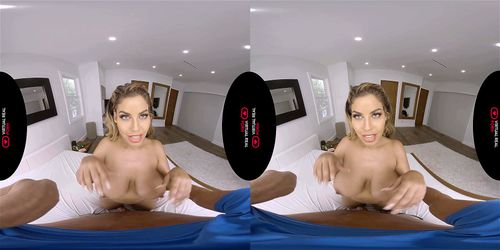 small tits, virtual reality, threesome, Bridgette B