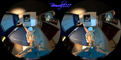 virtual reality, cgi animation, big tits, blowjob