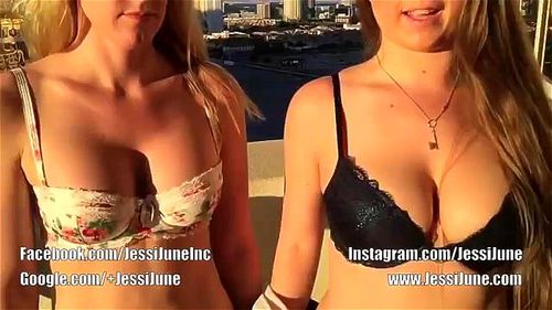 big tits, blonde, Jessi June, bouncing boobs