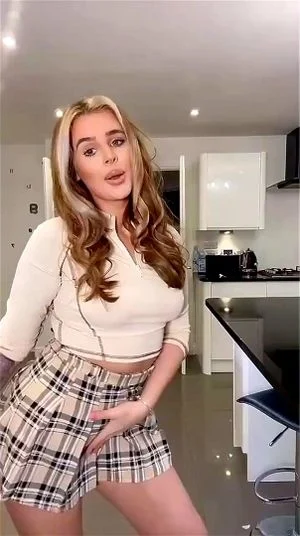British Girl With Skirt On Tease