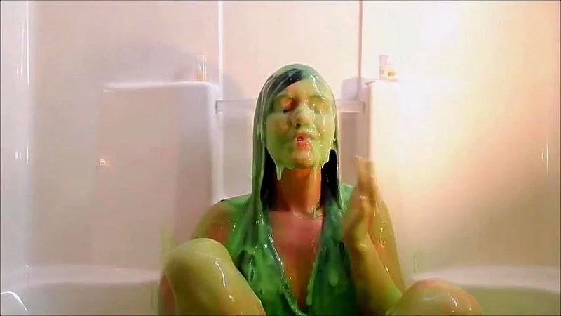 Green slime gunge facial