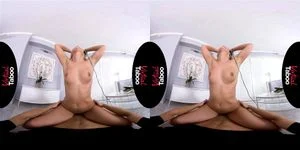 smoking blonde in VR