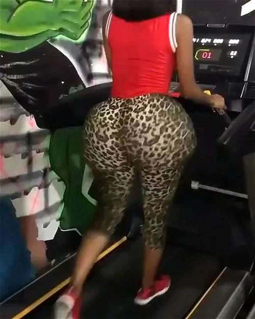 Giant ass African woman workout