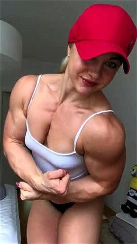 muscle girl, blonde, small tits, muscle babe