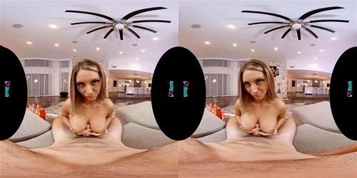 virtual reality, threesome, kayley, big tits