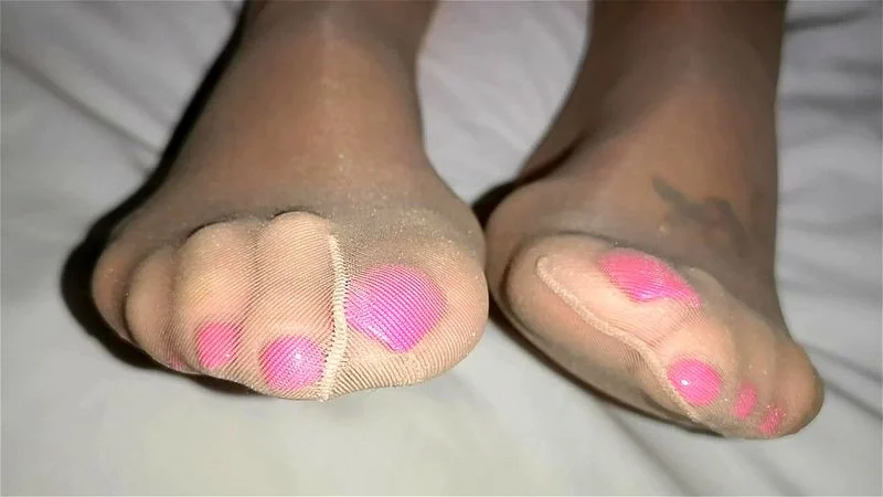 Wife's perfect nylon feet . Wife's perfect nylon feet .