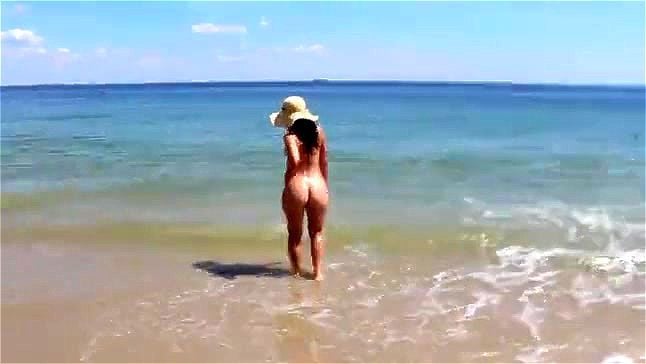 naked milf on beach