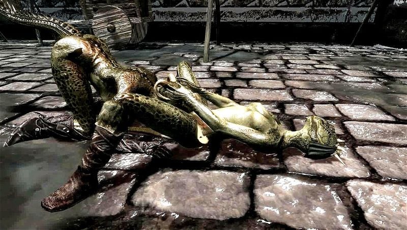 SkyrimSex Lizard Lesbians HD