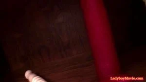 Ladyboy Pan With Dildo In The Ass
