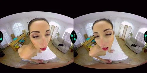 small tits, clea gaultier vr, blowjob, virtual reality