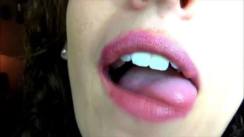 tongue, open mouth, piercing, pov