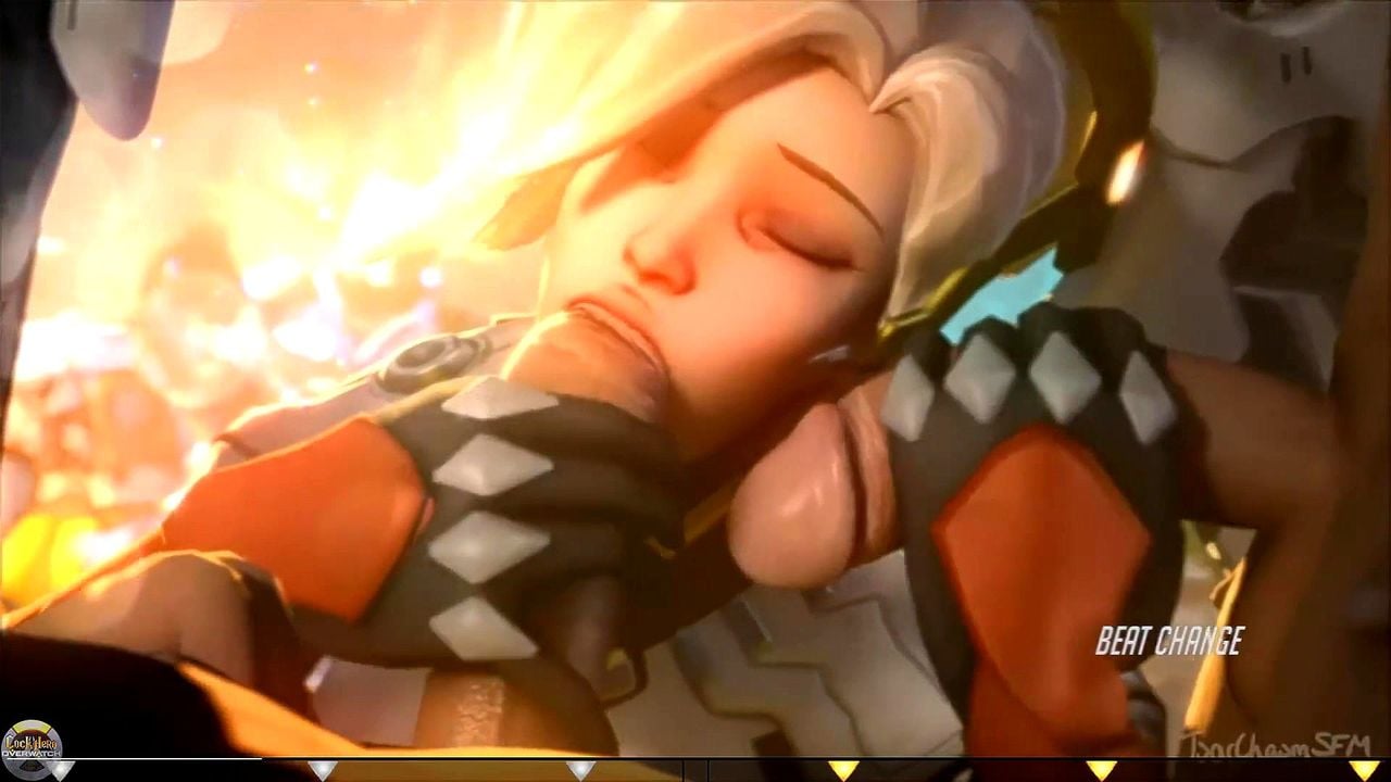 Героиня Мерси из Overwatch принимает в вагину большой член приятеля в лесу