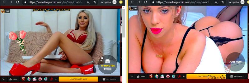 Double webcam tease: busty blondes Mika Morgan & AmanyWild
