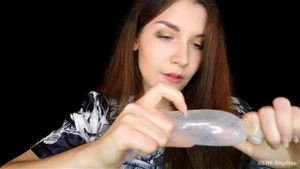 playing with condoms