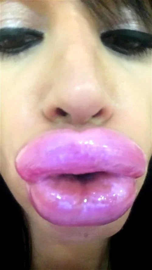 tongue fetish, big tits, lips fetish, amateur