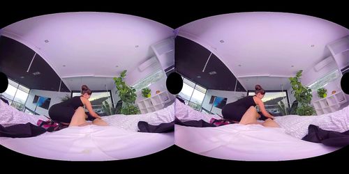 virtual reality, big tits, babe, vr, brunette
