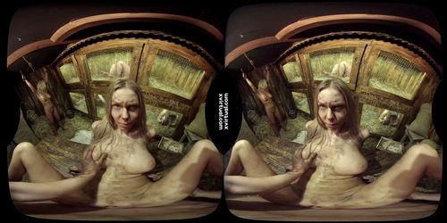 virtual reality, dirty blonde, milf, dirty girl