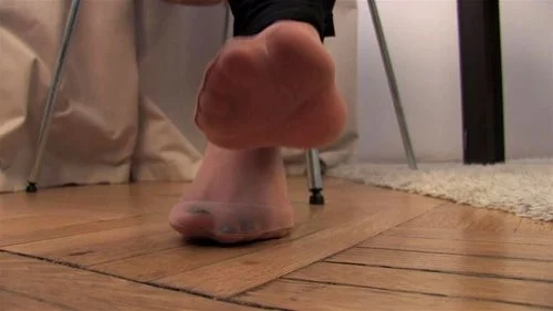 Pantyhose nylon feet tease thumbnail