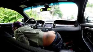 Ebony woman Sucking Dick In Car