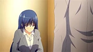 Blue hair teacher hentai