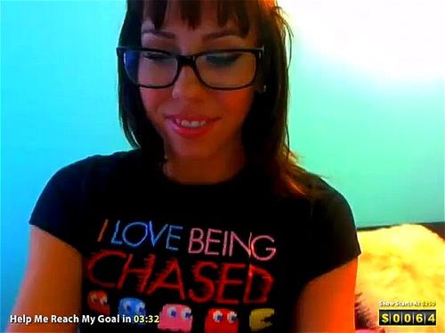 toy, brunette, glasses, webcam