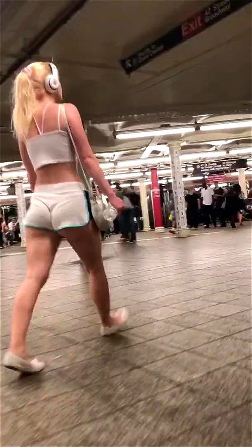 blonde ass walking